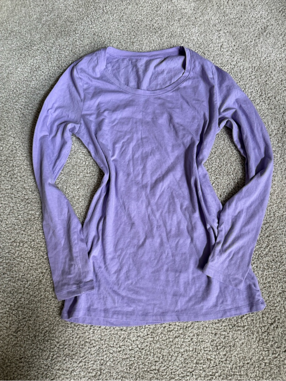 No Boundaries Lavender Long-Sleeve Scoop Neck Top